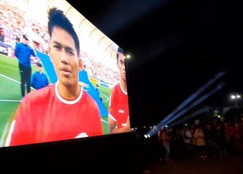 Pemkab Demak Gelar Nobar Indonesia Vs Uzbekistan di Alun- Alun