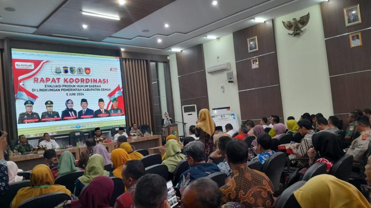 Pemkab Demak Gelar Rapat Koordinasi Evaluasi Produk Hukum Daerah