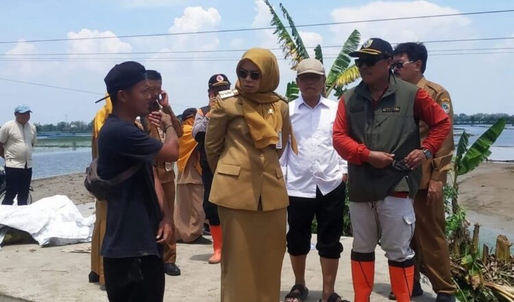 Bupati Demak Tinjau Lokasi Tanggul Jebol di Kecamatan Guntur