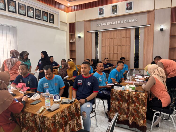CKG di Rutan Demak, 119 Warga Binaan, Keluarga, Masyarakat, dan Petugas Jalani Pemeriksaan Kesehatan