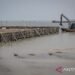 Pemasangan struktur pemecah ombak perlindungan pesisir di Sayung Demak