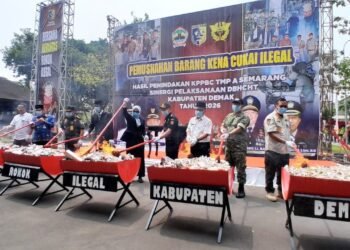 Musnahkan Ribuan Rokok Tanpa Cukai, Pemkab Demak dan Bea Cukai Selamatkan Potensi Kerugian Negara Rp6,4 Miliar